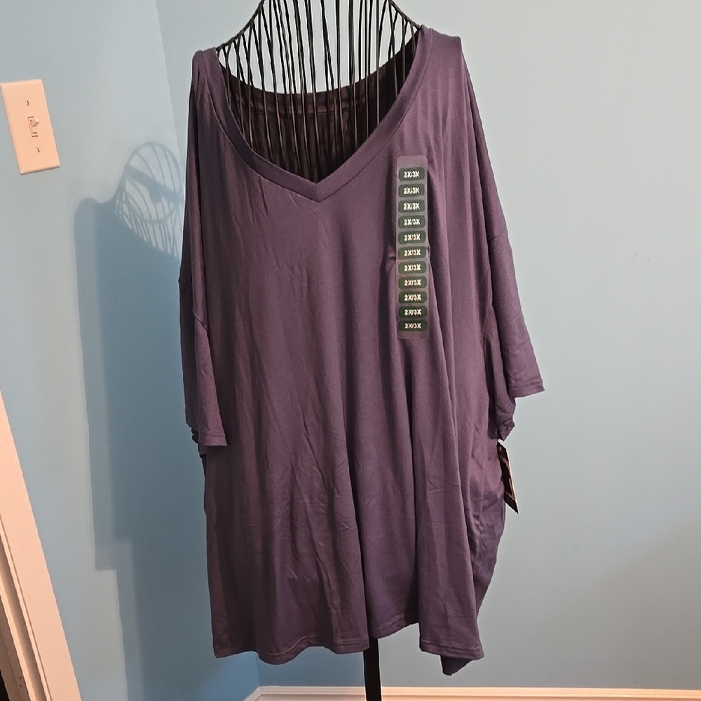 HUE Relaxed Purple Tunic Top